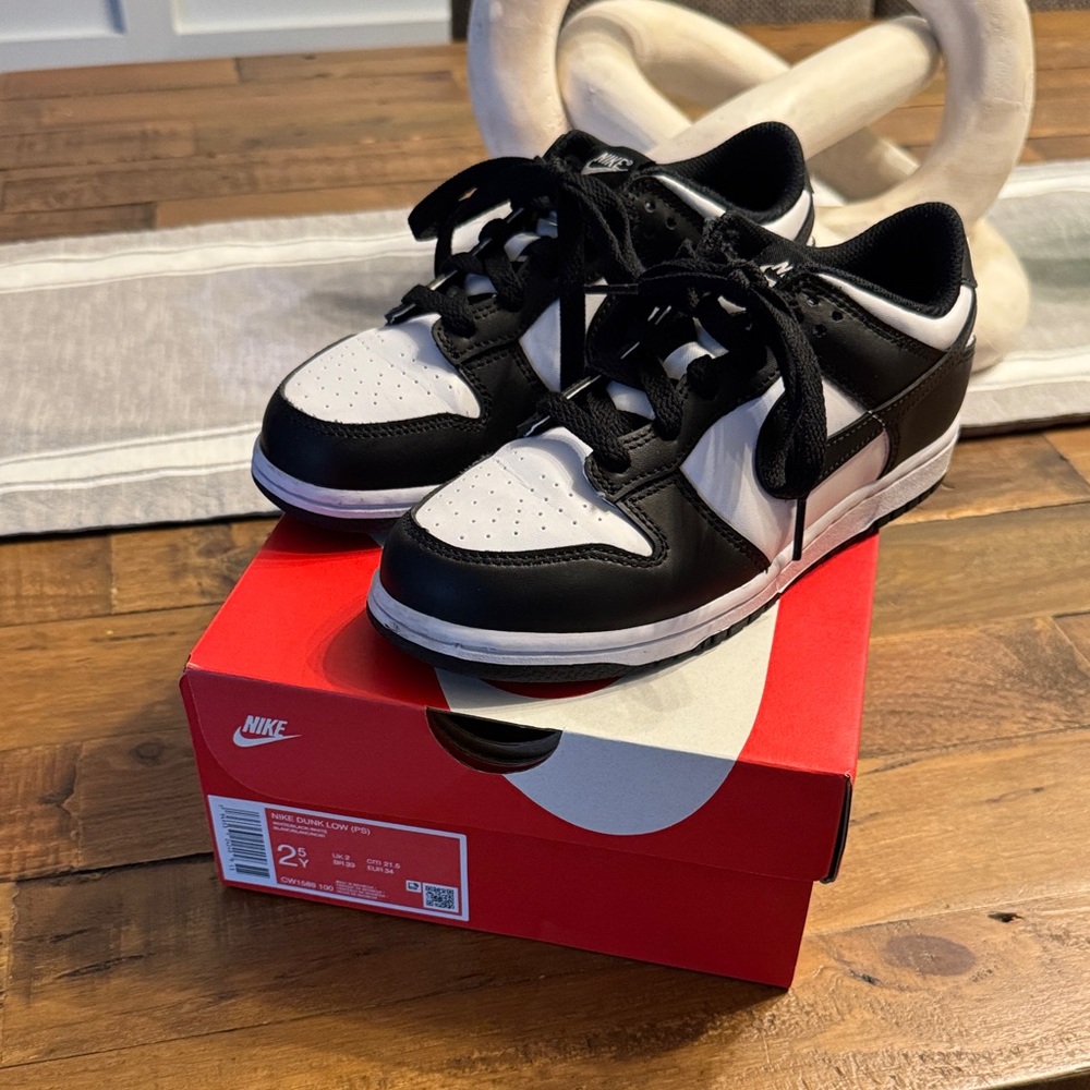 Nike Classic Black and White Dunks 2.5 EUC